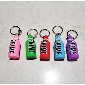 PRIME Hydration Drink Bottle KEYCHAINS Pendant 2" Gift Lot 5pcs NEW